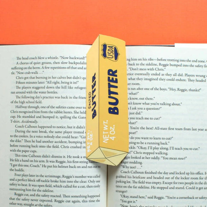 Humdrum Paper Office Goods Stick of Butter Die Cut Book Mark