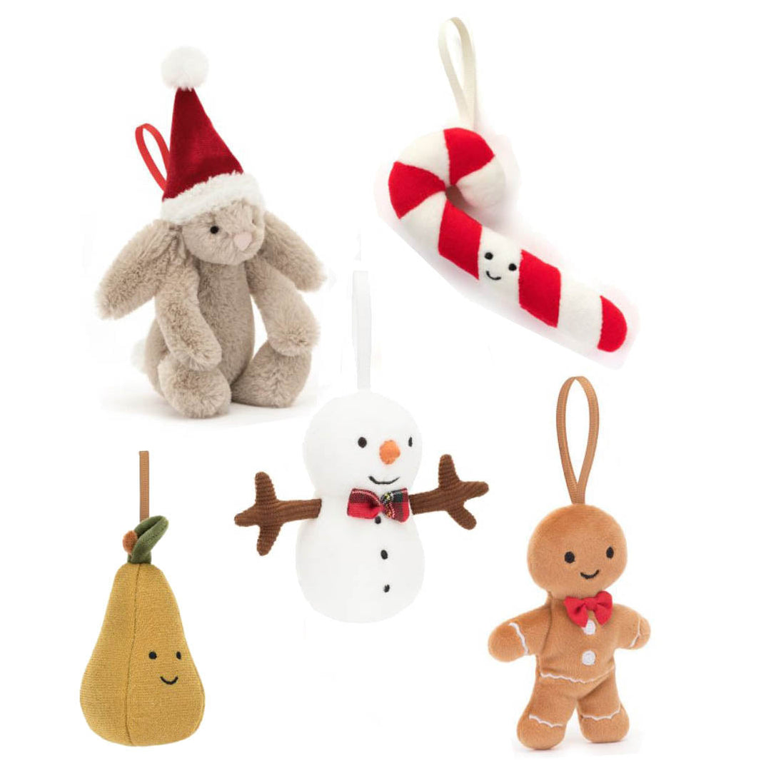 Jellycat Toy Stuffed Plush Jellycat Festive Folly Christmas Ornament