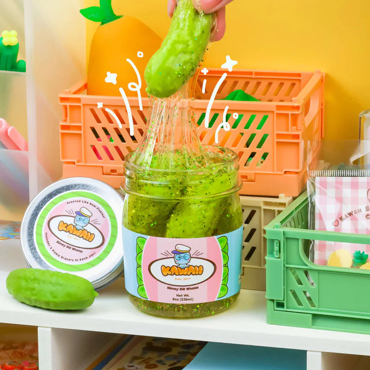 Kawaii Slime Company Toy Novelties Shimmery Pickle Clear Slime by Kawaii Slime