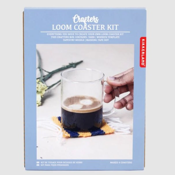 KIKKERLAND Arts & Crafts Crafters Loom Coaster Kit