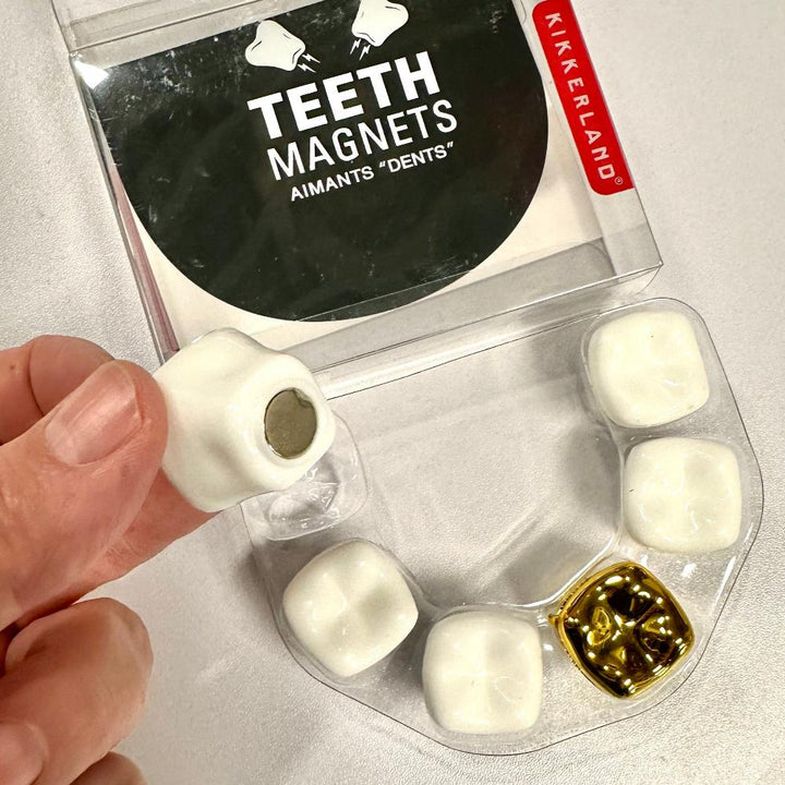KIKKERLAND Funny Novelties Teeth Magnets- set of 6