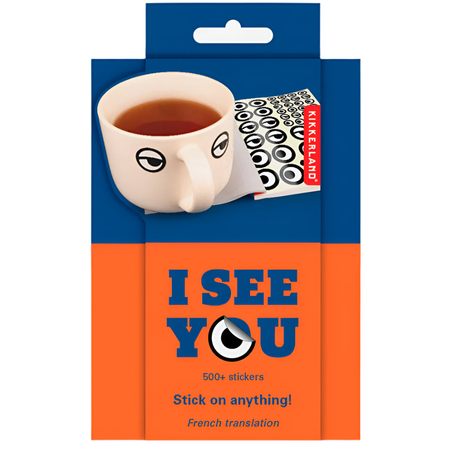 KIKKERLAND Magnets & Stickers I See You Sticker Book - 500 Eye Stickers