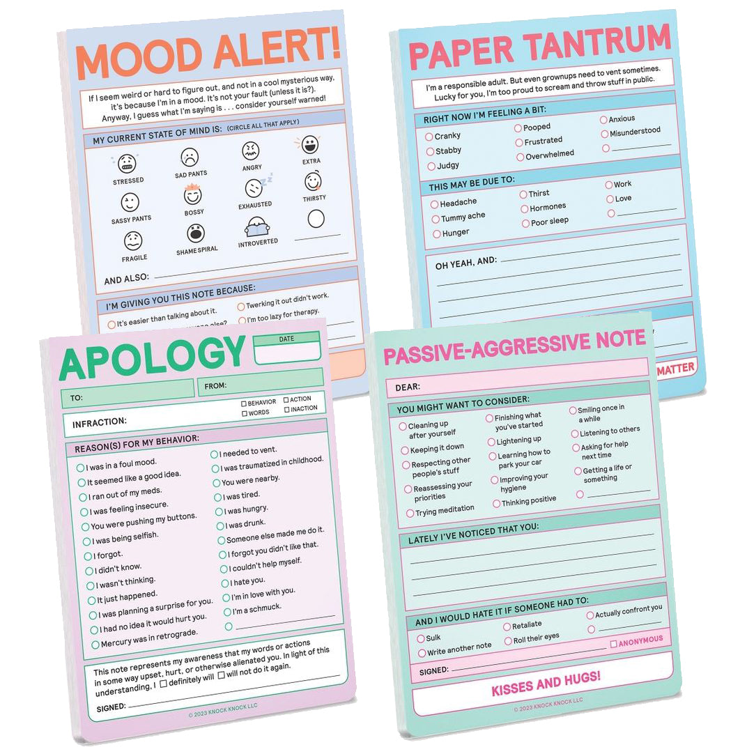 Knock Knock Office Goods Hilarious Nifty Note Pad (pastel)