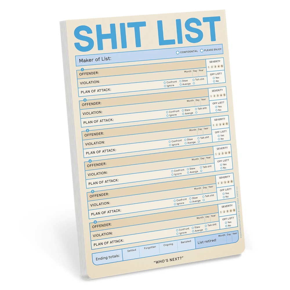 Knock Knock Office Goods Sh*t List Pad Pastel Version