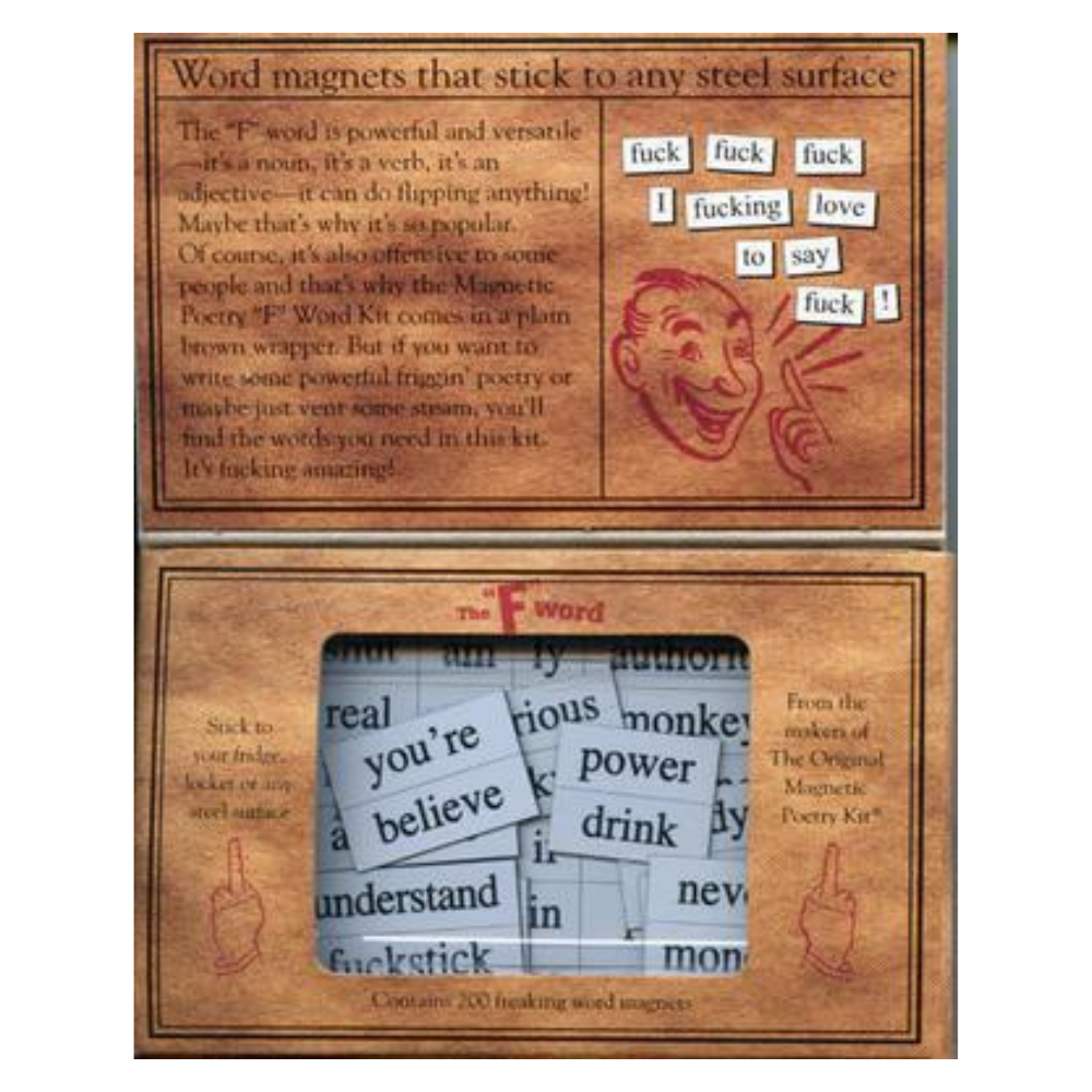 Magnetic Poetry Unclassified The "F" Word Magnetic Poetry Kit