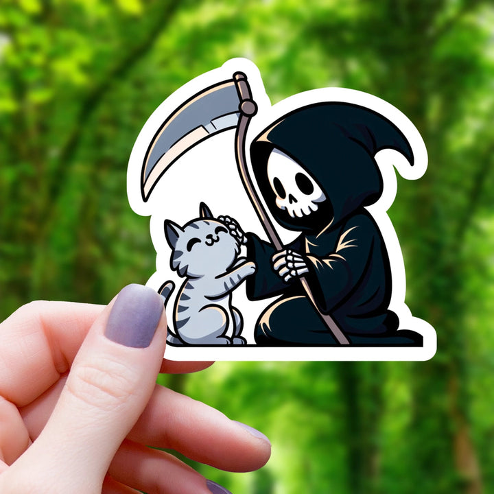 Mimic Gaming Co Magnets & Stickers Reaper Petting Cat Sticker