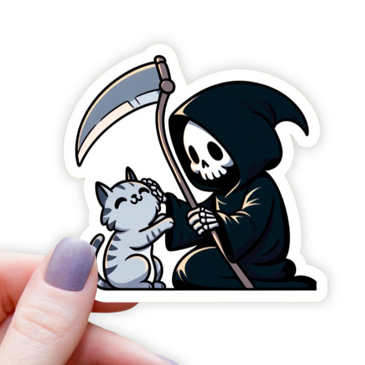 Mimic Gaming Co Magnets & Stickers Reaper Petting Cat Sticker