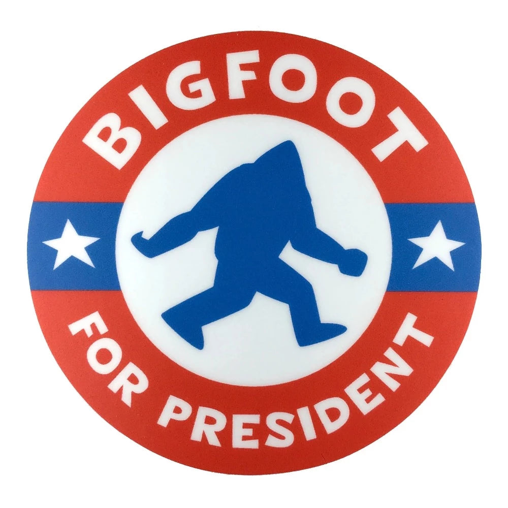 Monsterologist Magnets & Stickers Bigfoot Votes for President Sticker