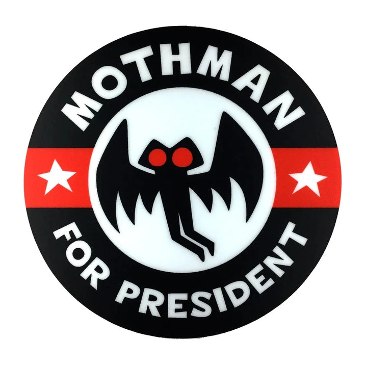 Monsterologist Magnets & Stickers Mothman Votes for President Sticker