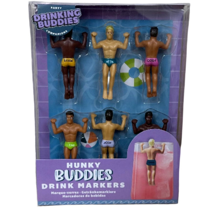 NPW Kitchen & Table Hunky Buddies Drink Markers