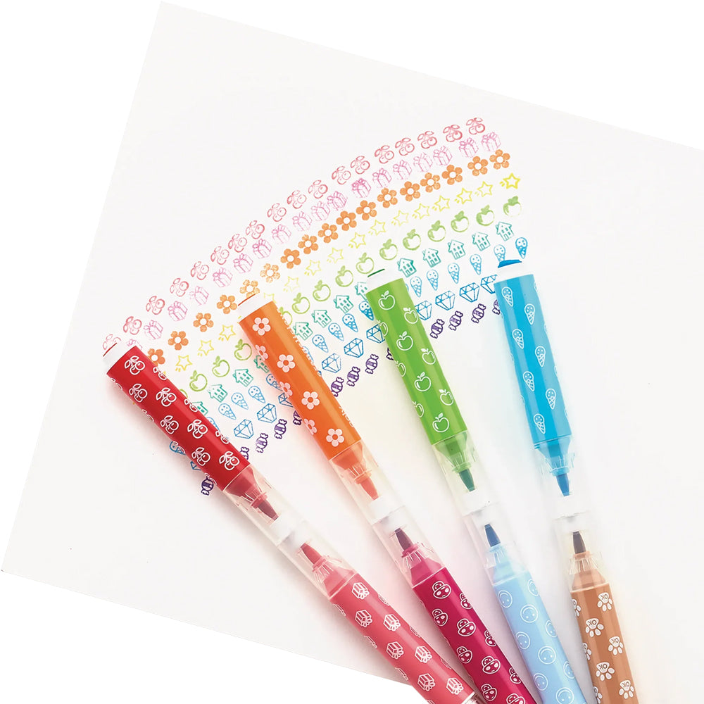 OOLY Arts & Crafts Stampables: Double-Ended Brush & Stamp Markers