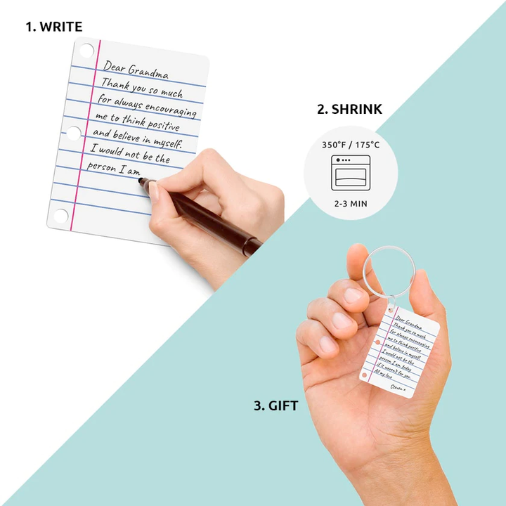 Pikkii Arts & Crafts Personalized Little Shrink Letter Keyring