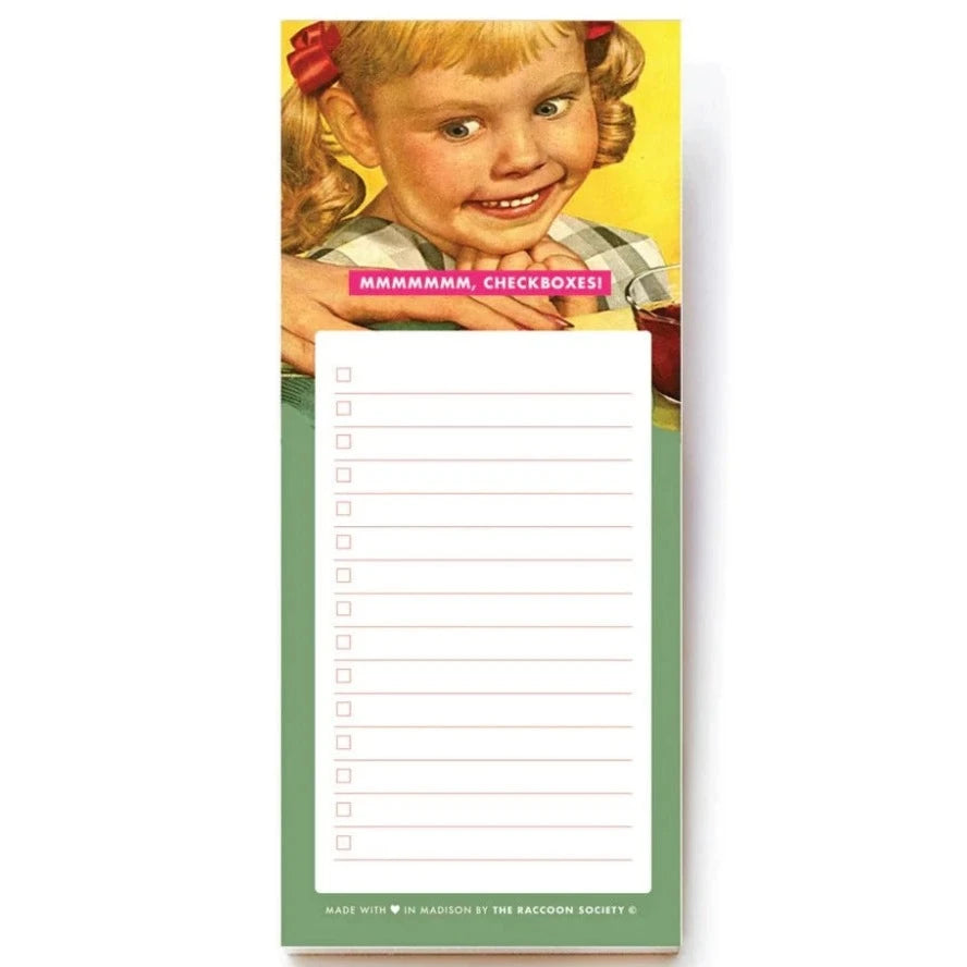 Raccoon Society Office Goods Checkboxes - Magnetic Notepad