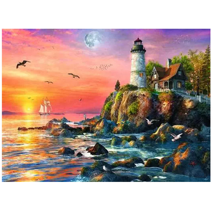 Ravensburger Puzzles Ravensburger Lighthouse at Sunset 500 pc Puzzle