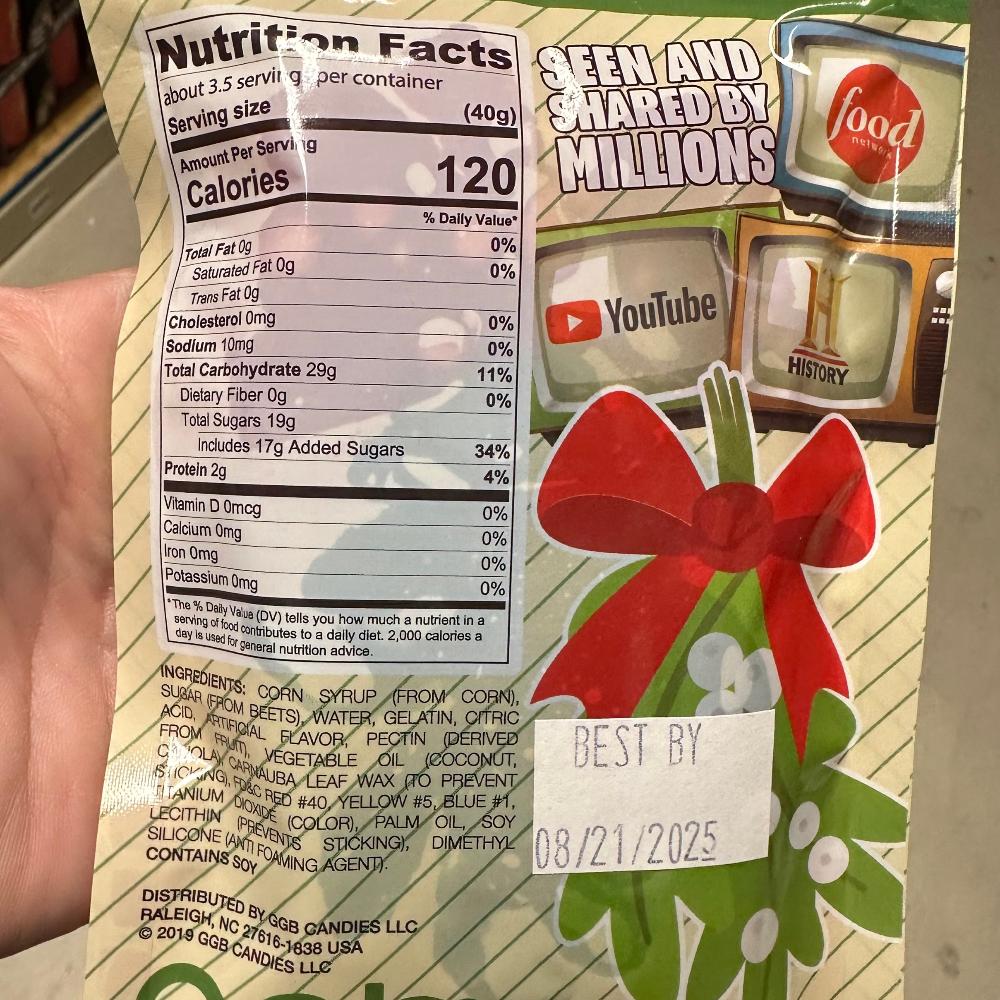 Redstone Foods Candy Gummy Mistletoe! 5 oz