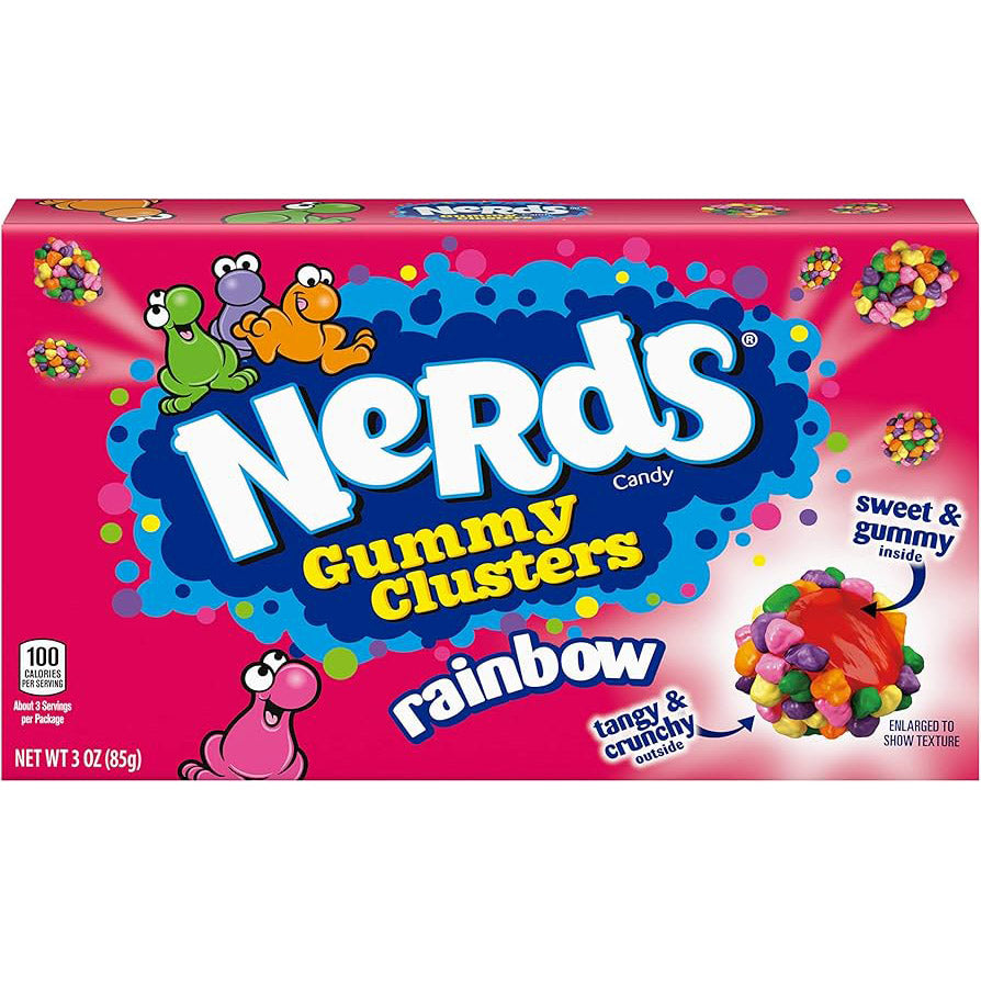 Redstone Foods Candy Nerds Gummy Clusters Theater Box