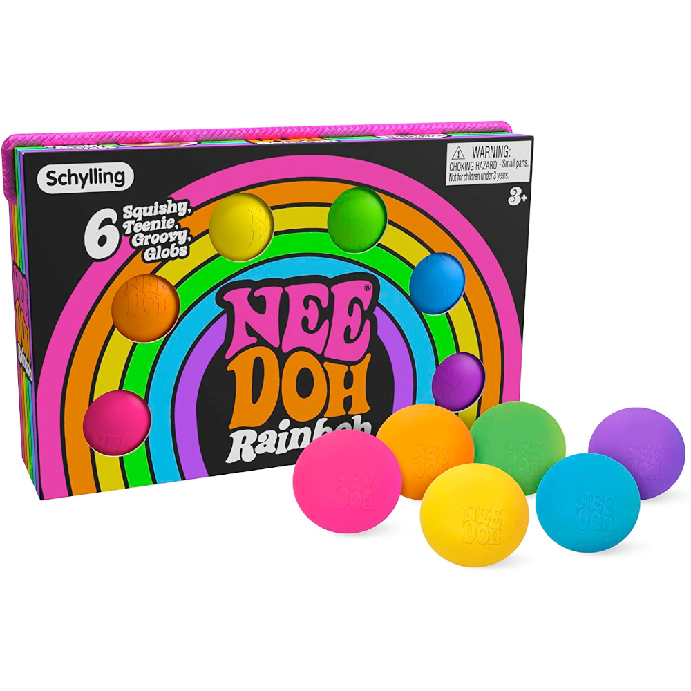 Schylling Toy Novelties Rainboh Teenie Nee Doh - 6 squishy globs