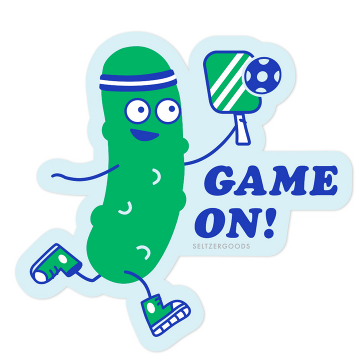Seltzer Greeting Cards Sticker Pickleball Player Gear