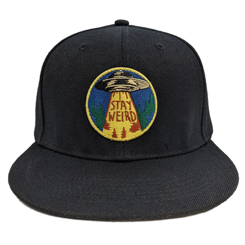 Shady Front Socks & Tees Stay Weird Hat (black)