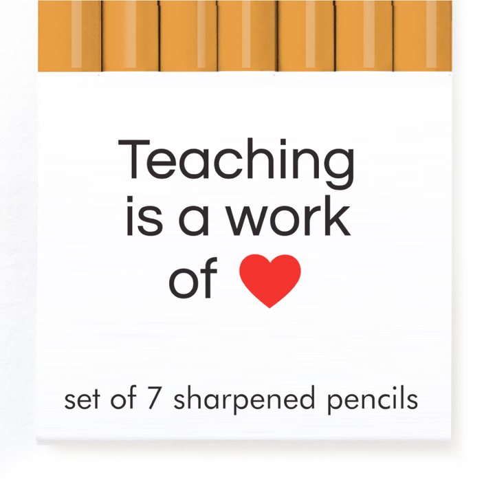 Snifty Office Goods Teaching Is a Work of Heart Pencil Set