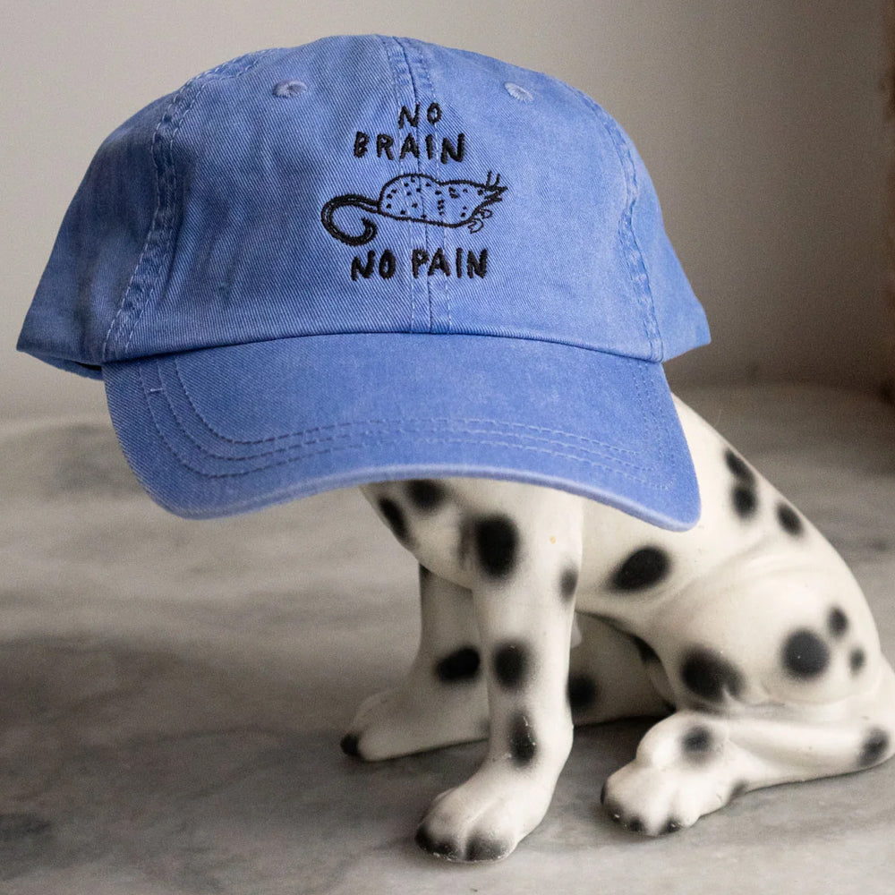 Stay Home Club Socks & Tees No Brain No Pain Dad Hat - Periwinkle