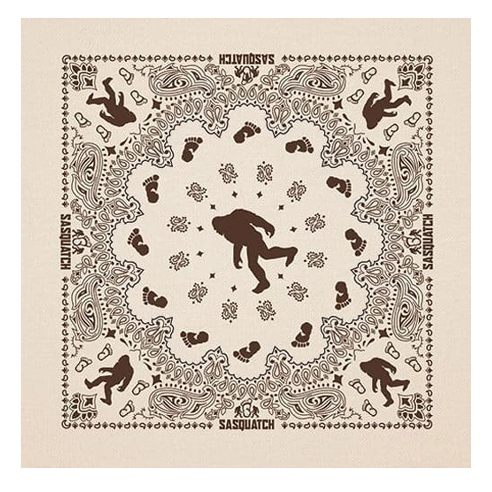 The Bandana Company Socks & Tees Cream Sasquatch Bigfoot Bandana