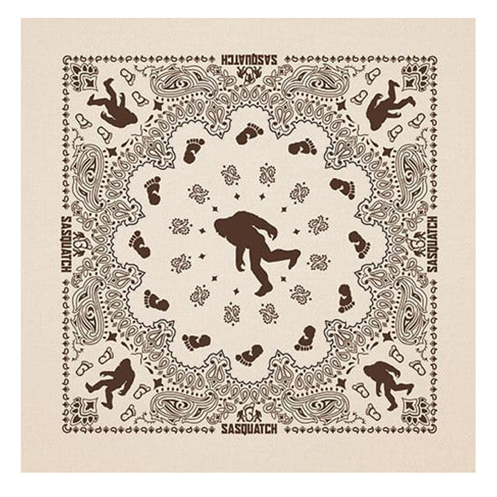 The Bandana Company Socks & Tees Cream Sasquatch Bigfoot Bandana