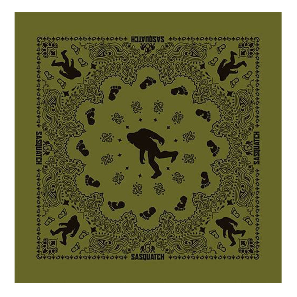 The Bandana Company Socks & Tees Woods Green Sasquatch Bigfoot Bandana
