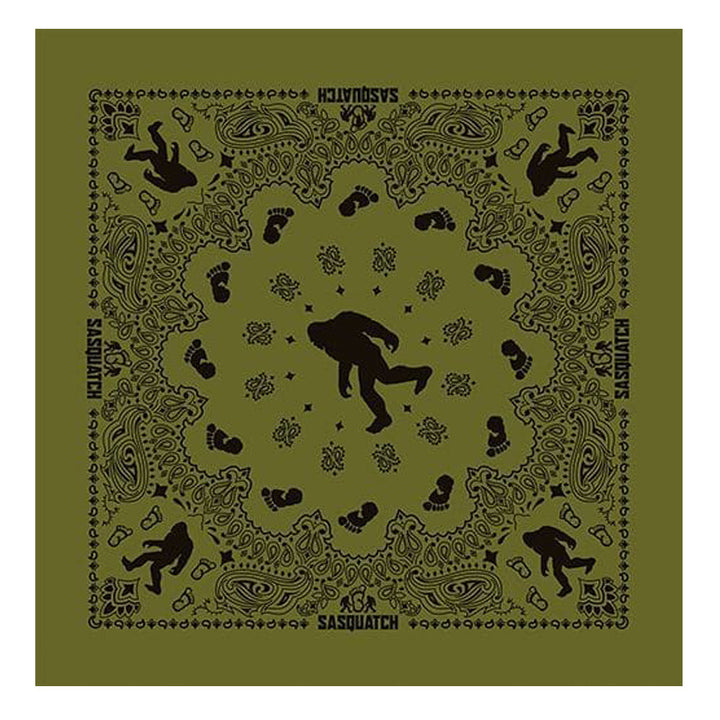 The Bandana Company Socks & Tees Woods Green Sasquatch Bigfoot Bandana