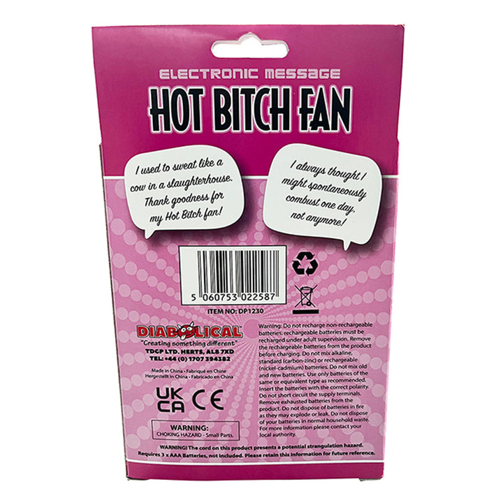 The Diabolical Gift People Toy Novelties Hot Bitch Handheld Fan