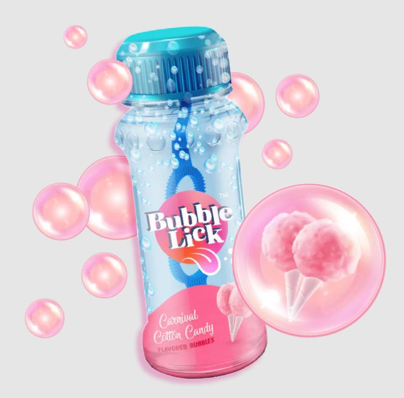 Toysmith Toy Novelties Cotton Candy Bubblelick Flavored Bubbles