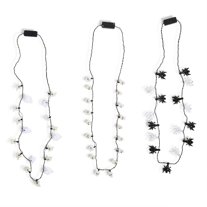 Two's Company Toy Novelties Spooktacular Light up Necklace - 1 random style
