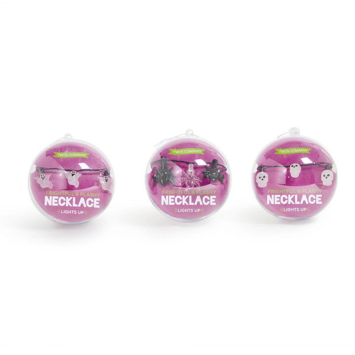 Two's Company Toy Novelties Spooktacular Light up Necklace - 1 random style