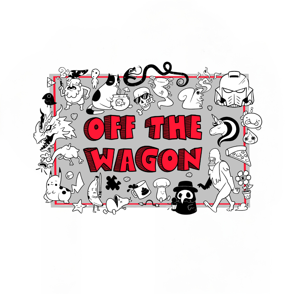 Very Average Art Socks & Tees Off the Wagon Grey Tee Shirt