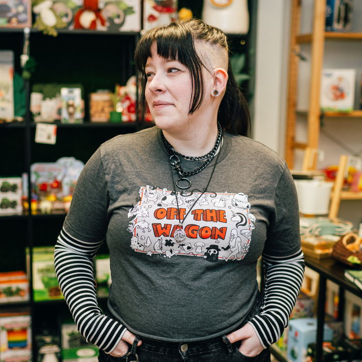 Very Average Art Socks & Tees Off the Wagon Grey Tee Shirt
