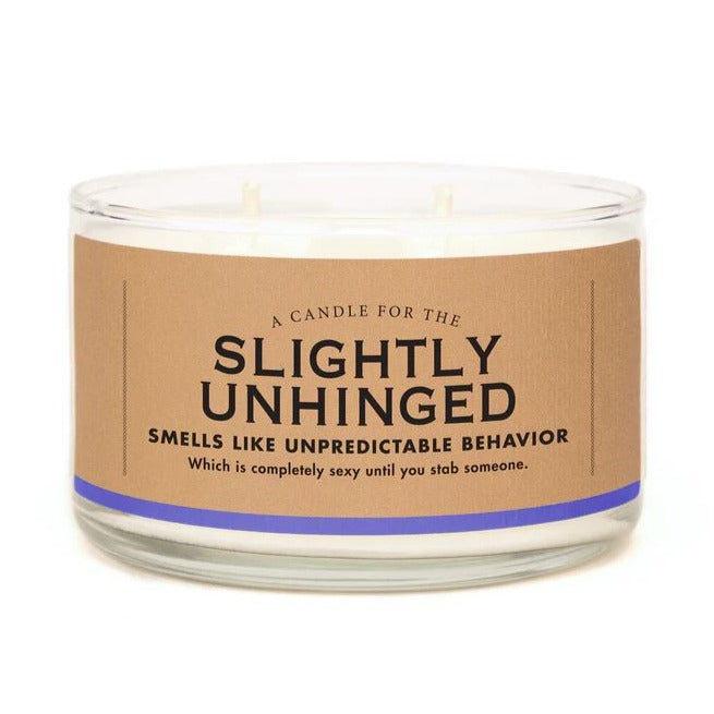 Whiskey River Soap Co. Home Decor Candle For Slightly Unhinged