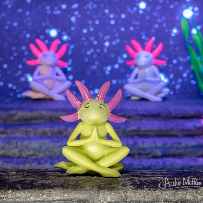 Accoutrements - Archie McPhee Funny Novelties Meditating Axolotl - 1 random color