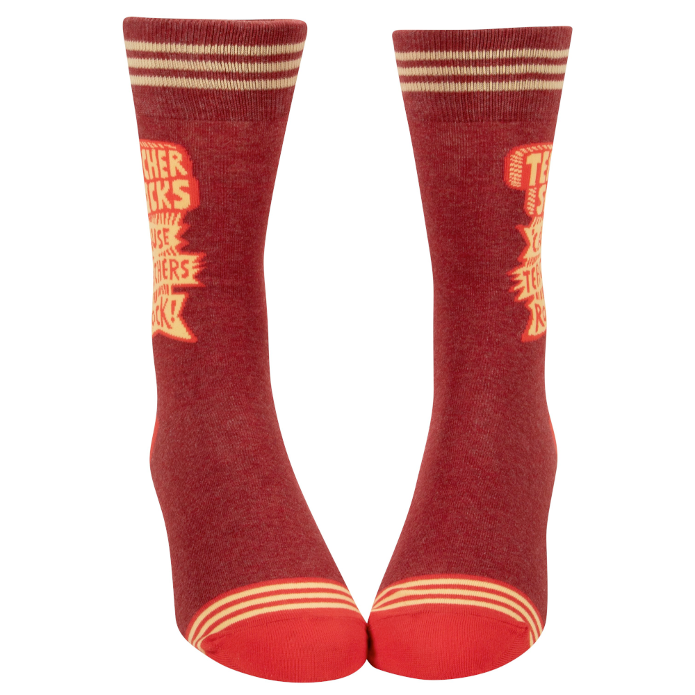 Blue Q Socks & Tees Teacher Socks - Cause Teachers Rock!