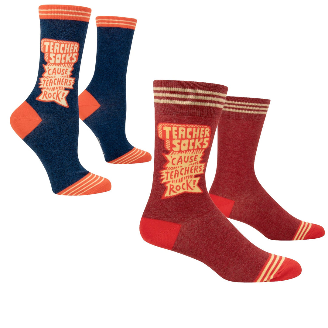 Blue Q Socks & Tees Teacher Socks - Cause Teachers Rock!