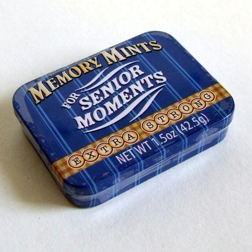 Boston America CANDY Memory Mints for Senior Moments Tin