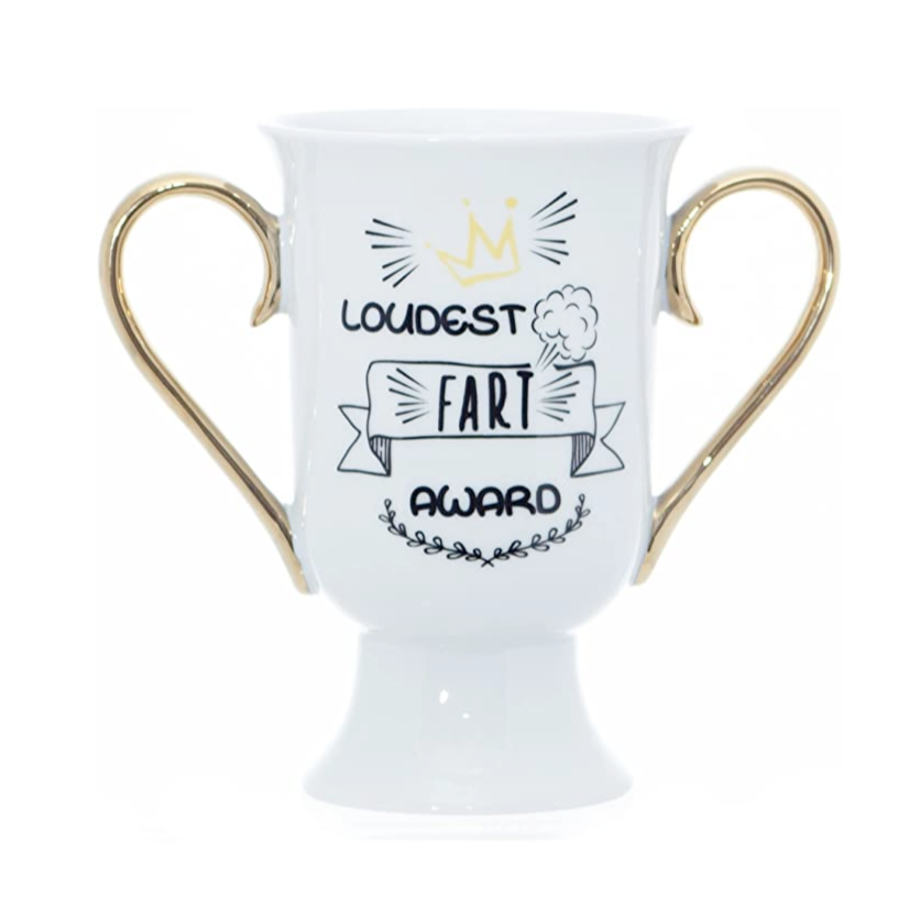 Boxer Gifts Drinkware & Mugs Loudest Farter Champion Trophy Mug