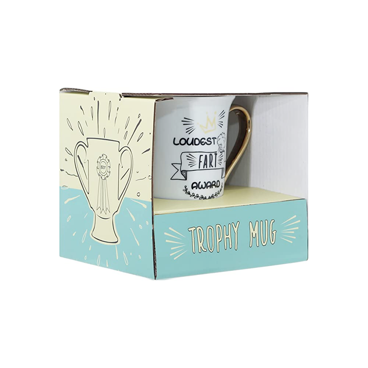 Boxer Gifts Drinkware & Mugs Loudest Farter Champion Trophy Mug