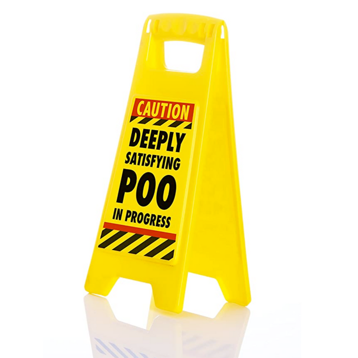 Boxer Gifts Funny Novelties Deeply Satisfying Poo Warning Sign