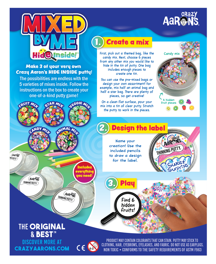Crazy Aaron's Putty World Toy Novelties Mixed by Me Hide Inside Putty Kit