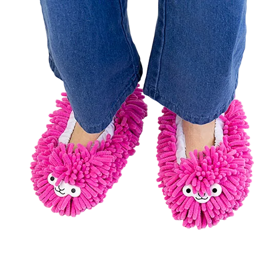 Gift Republic Funny Novelties Llama Cleaning Slippers