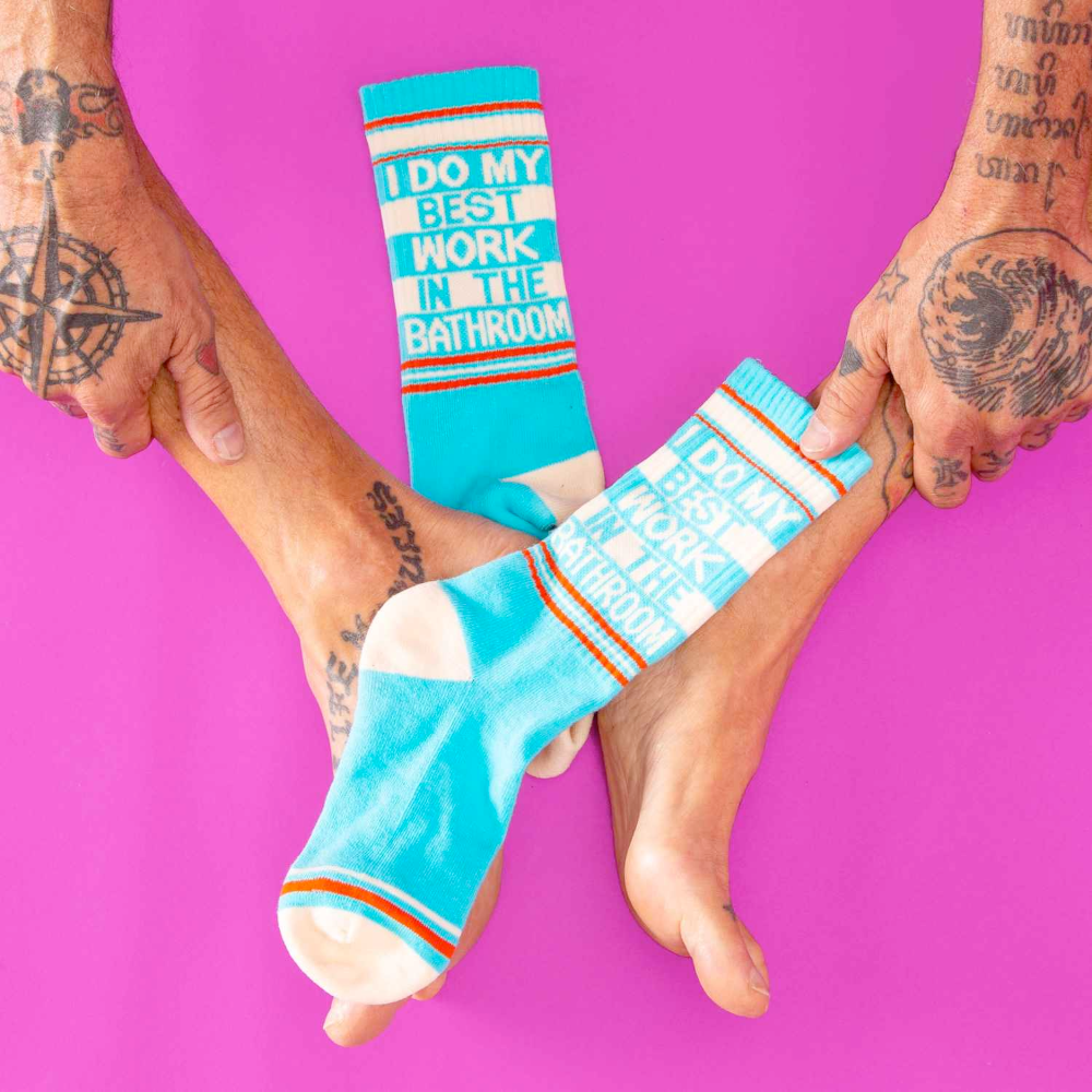 Gumball Poodle Socks & Tees I do my Best Work in the Bathroom