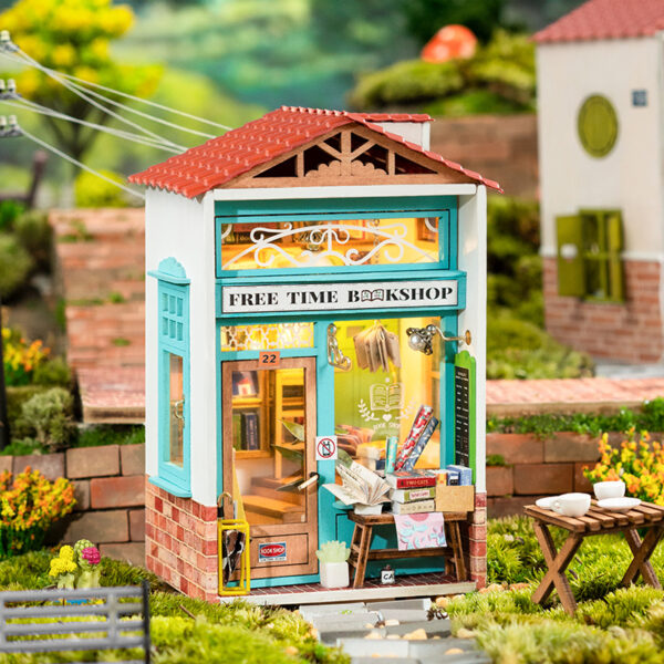Hands Craft Arts & Crafts DIY Miniature:  Free Time Bookshop