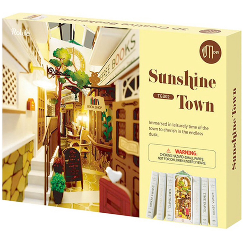 Hands Craft Arts & Crafts Sunshine Town DIY Bookshelf Diorama