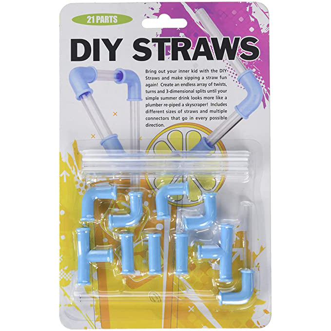 Island Dogs Funny Novelties DIY Straws - 21pc