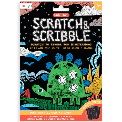 OOLY Arts & Crafts Dino Days Scratch & Scribble